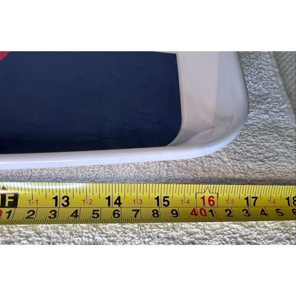 Set of 2 Anchors Aweigh Melamine Handle Tray in Red White & Blue